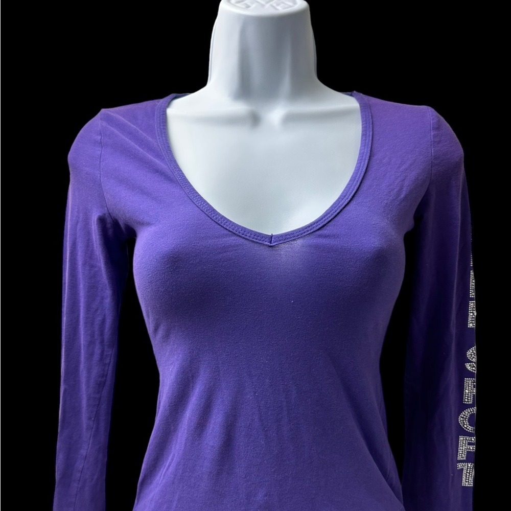 Bebe Sport Women’s Rhinestones Logo Sleeve